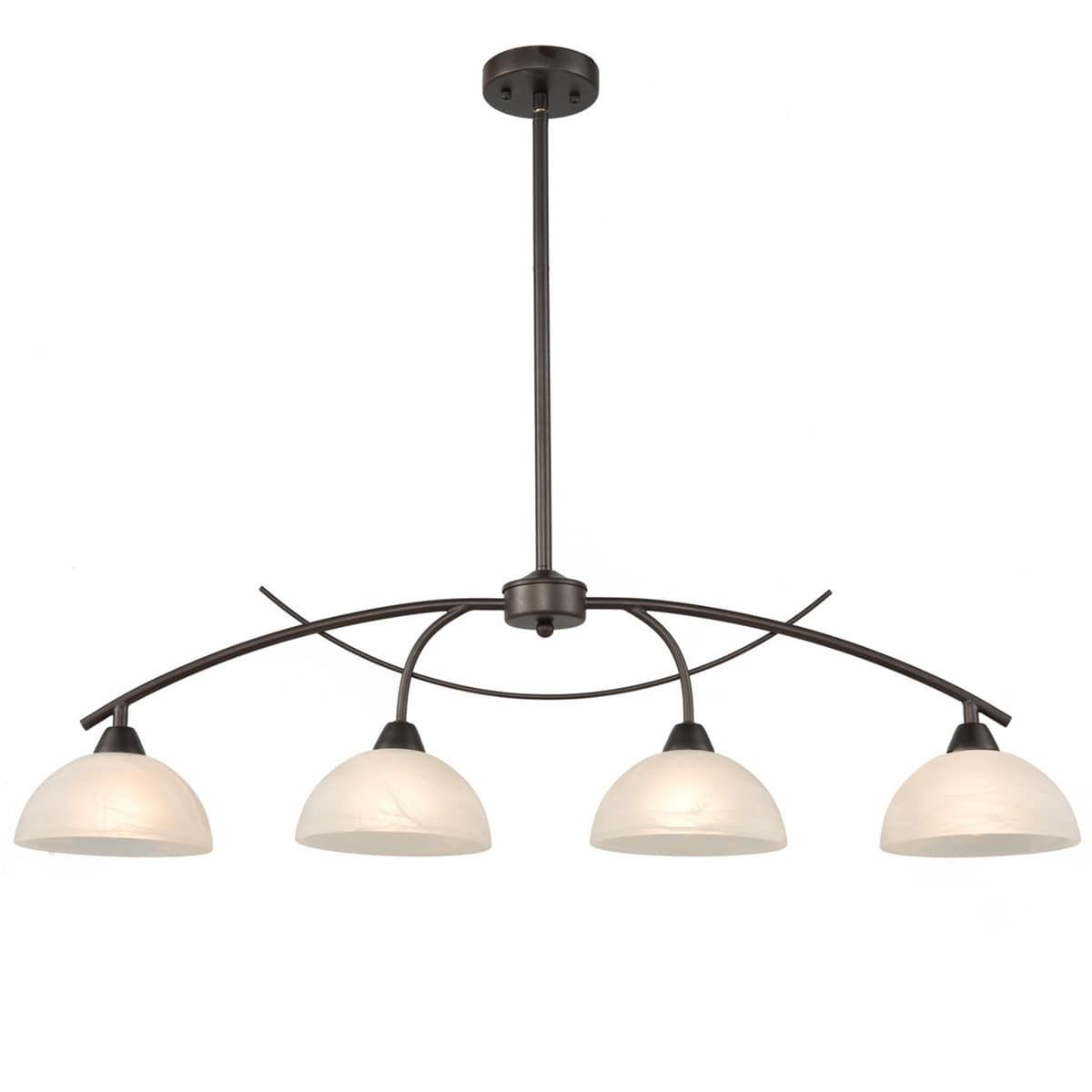 4 Light Farmhouse Pendant Lights For Kitchen Island, Arch With Bronze Kitchen Island Chandeliers (View 5 of 15)