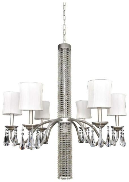 Albertina 11 Light Aged Silver And Firenze Clear Crystal For Ornament Aged Silver Chandeliers (View 8 of 15)