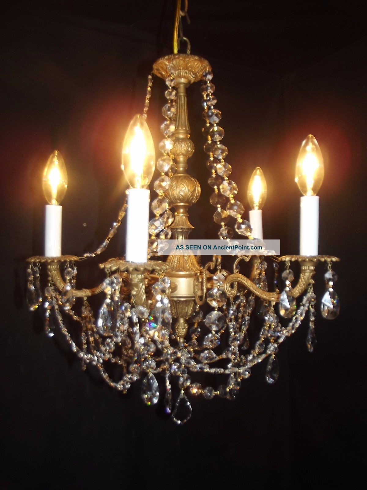 Featured Photo of  Best 15+ of Antique Brass Crystal Chandeliers
