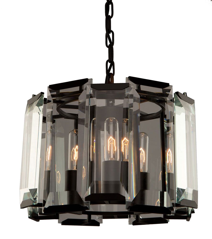 Artcraft Ac10263 Palisades Contemporary Matte Black Mini Intended For Black Finish Modern Chandeliers (Photo 6 of 15)