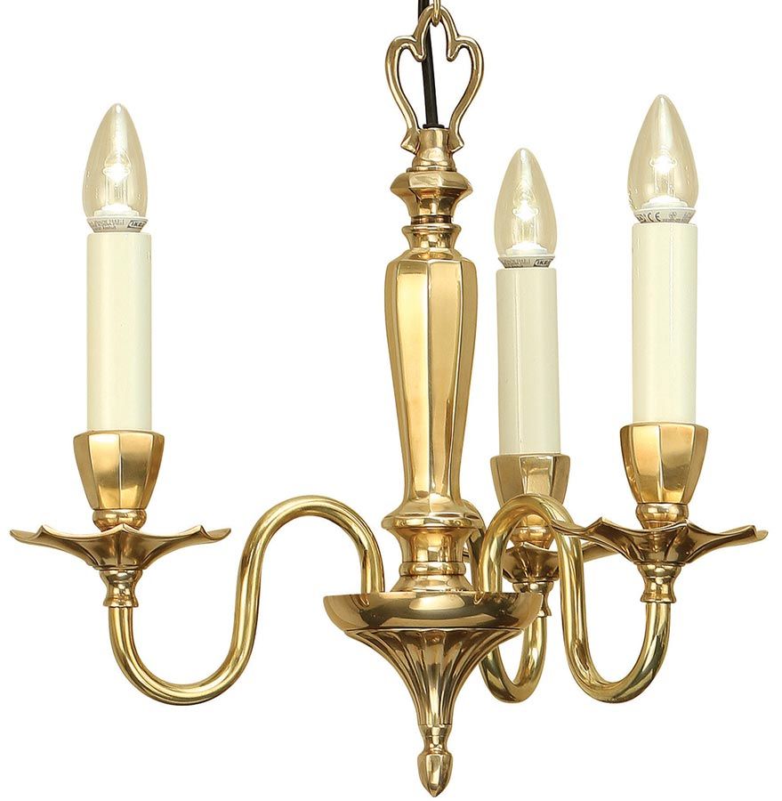 Asquith Victorian Style Solid Cast Brass 3 Light With 3 Light Pendant Chandeliers (View 12 of 15)
