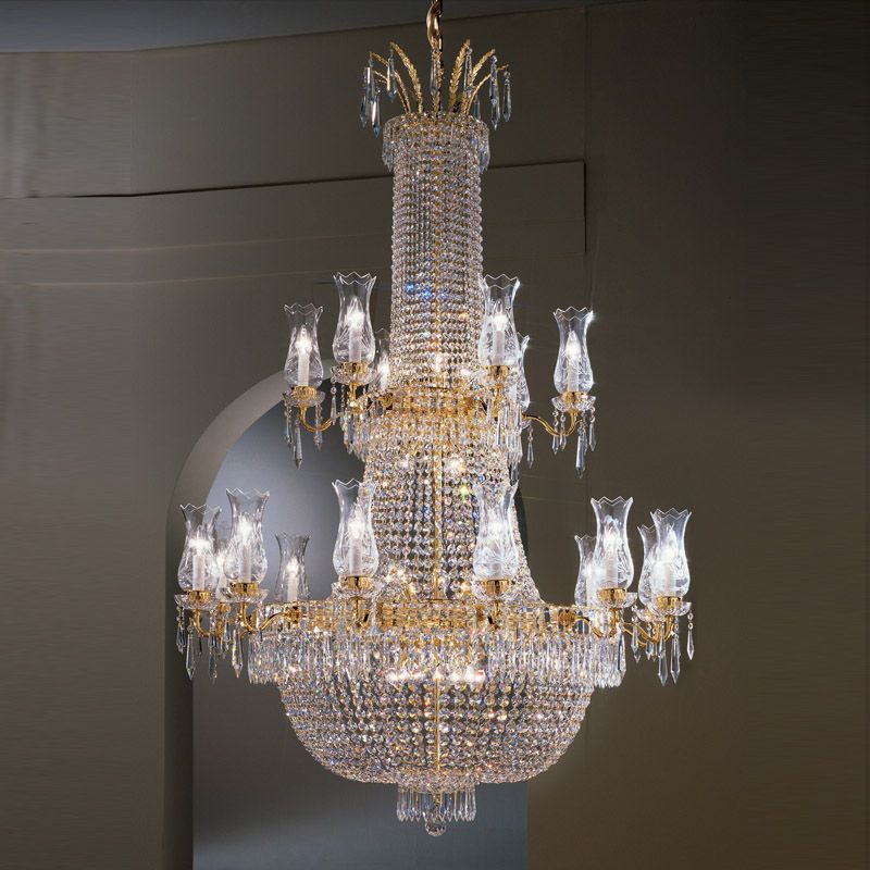 Big Foyer Lighting Crystal Chandelier – Large Empire For Large Crystal Chandeliers (View 6 of 15)