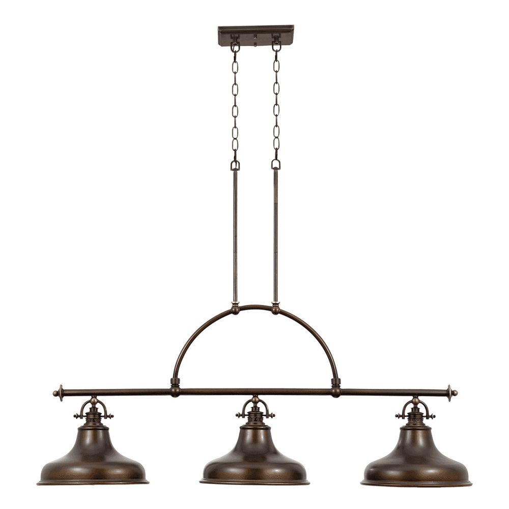 Bronze Factory Style Long Bar Ceiling Pendant Light For Inside Bronze Kitchen Island Chandeliers (View 4 of 15)