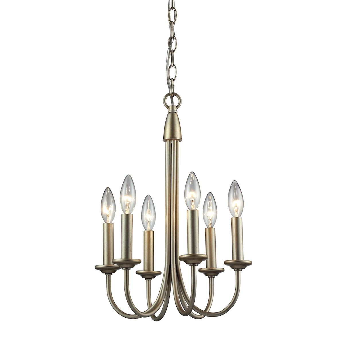 Chandette 6 Light Chandelier In Aged Silver | Ebay With Ornament Aged Silver Chandeliers (View 13 of 15)