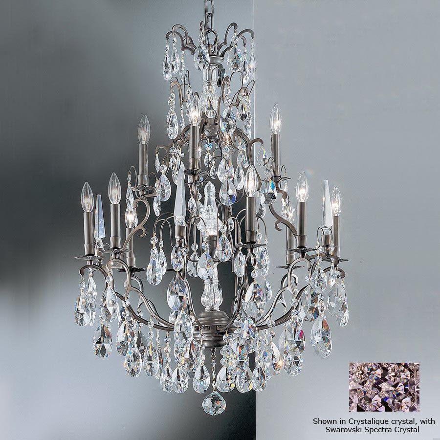 Classic Lighting Versailles 13 Light Antique Bronze Pertaining To Antique Brass Crystal Chandeliers (View 7 of 15)