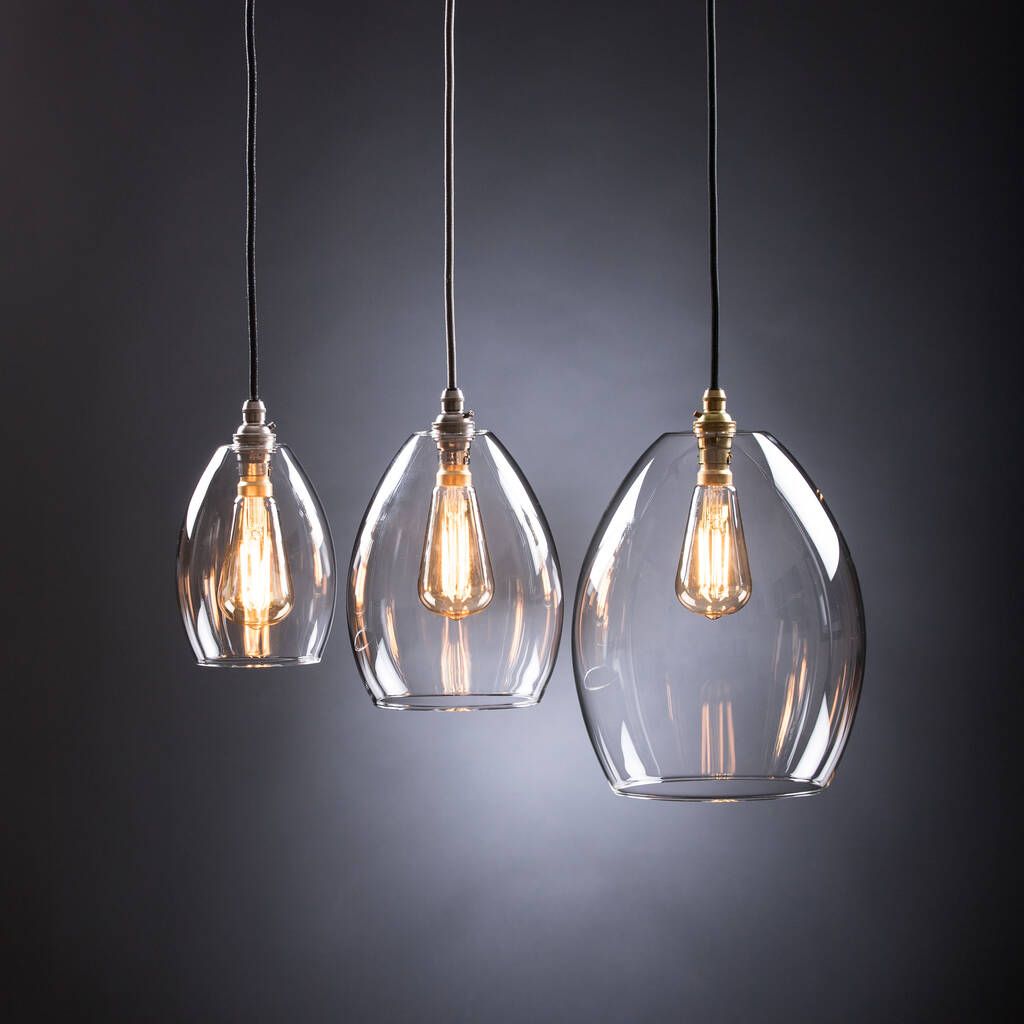 Clear Glass Jules Single Pendant Lightglow Lighting Intended For Bronze With Clear Glass Pendant Lights (View 3 of 15)