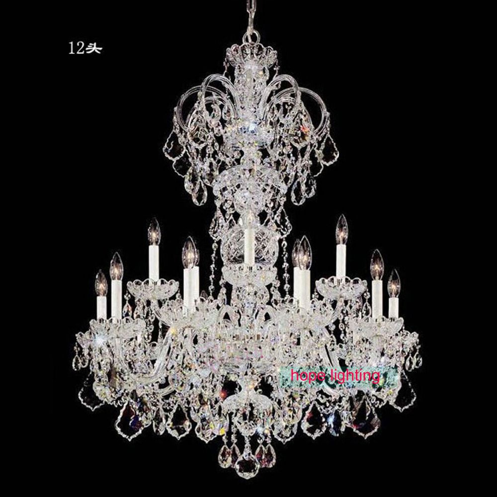Deluxe Crystal Chandelier Modern Chandelier Crystal Silver Intended For Chrome And Crystal Led Chandeliers (View 8 of 15)