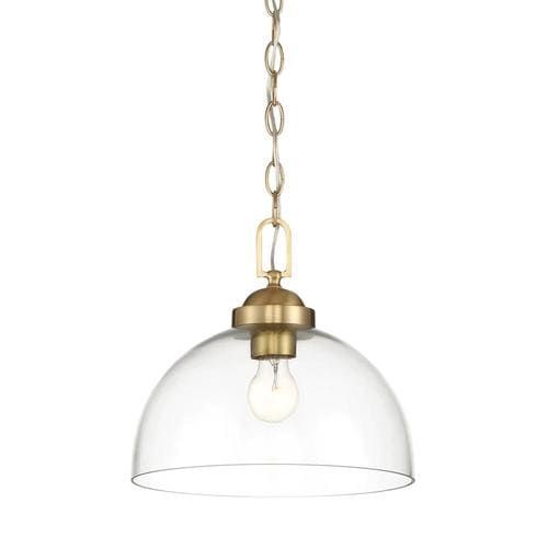 Designers Fountain Knoll Brushed Gold Modern/contemporary With Regard To Golden Bronze And Ice Glass Pendant Lights (Photo 6 of 15)