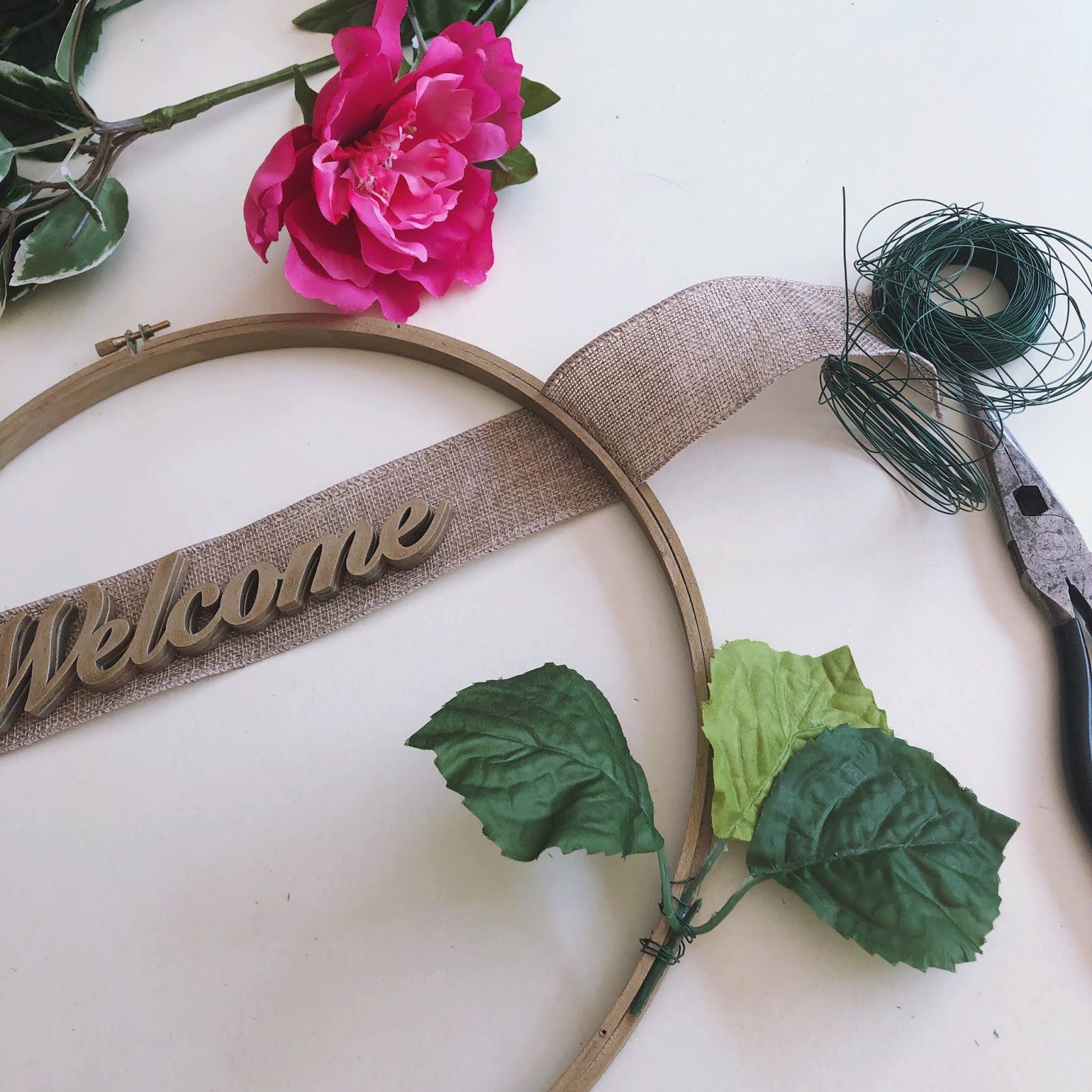 Diy Summer Embroidery Hoop Wreath – Curlycraftymom With Matte Gun Metal 3 Tier Ring Chandeliers (View 7 of 15)