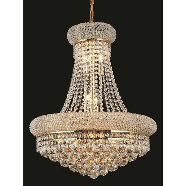 Elegant Lighting Gold Royal Cut Crystal Clear Hanging 20 Pertaining To Royal Cut Crystal Chandeliers (View 11 of 15)