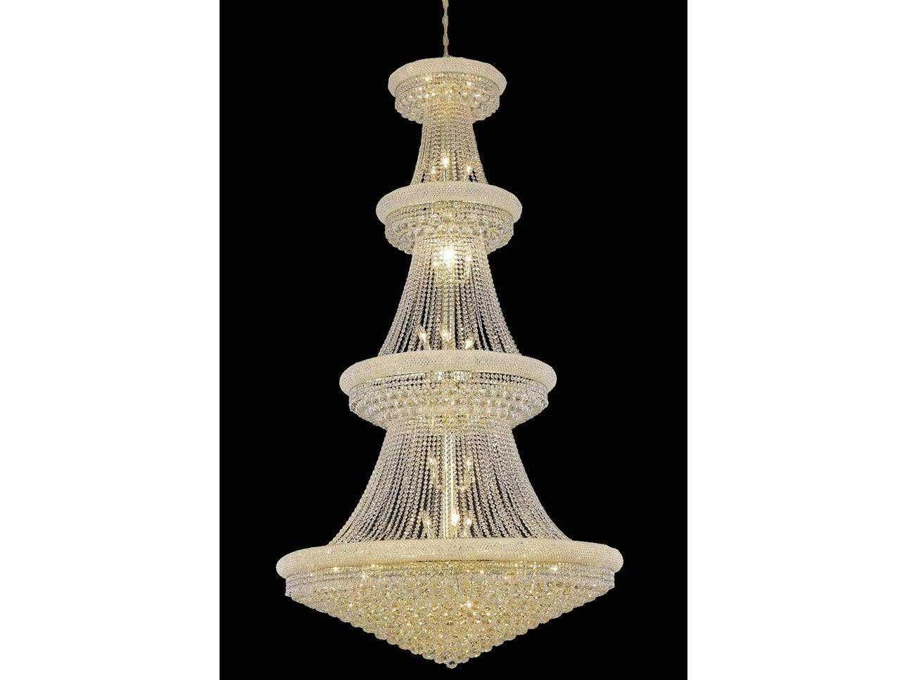 Elegant Lighting Primo Royal Cut Gold & Crystal 42 Light Within Royal Cut Crystal Chandeliers (View 15 of 15)