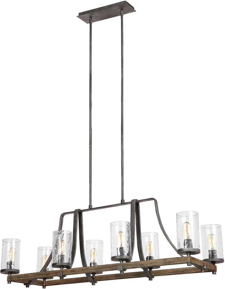 Feiss F3136 8dwk Sgm Angelo Distressed Weathered Oak Pertaining To Weathered Oak Kitchen Island Light Chandeliers (View 9 of 15)