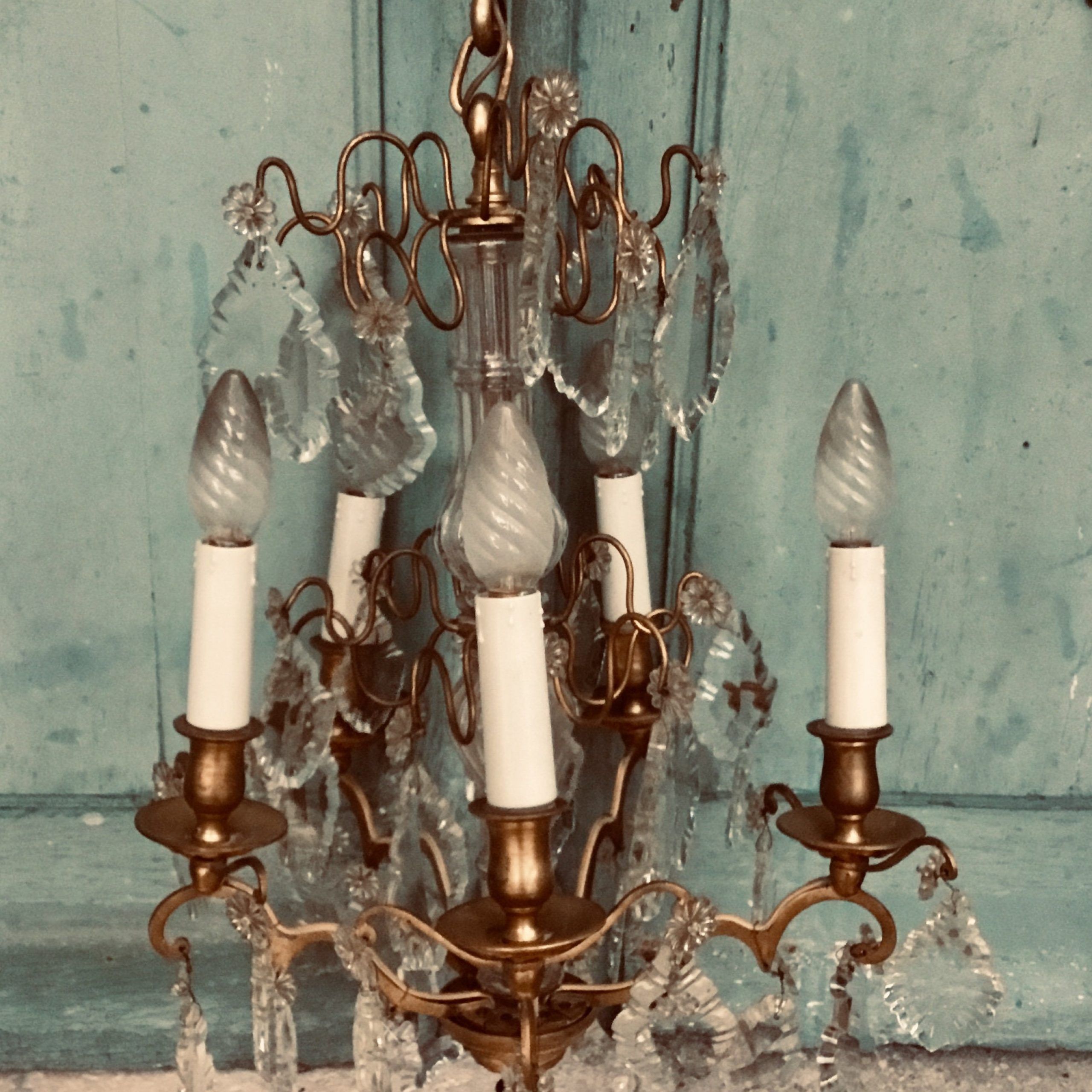 French Crystal Chandelier – Absolutely Beautiful Vintage Within Bronze And Crystal Chandeliers (View 15 of 15)