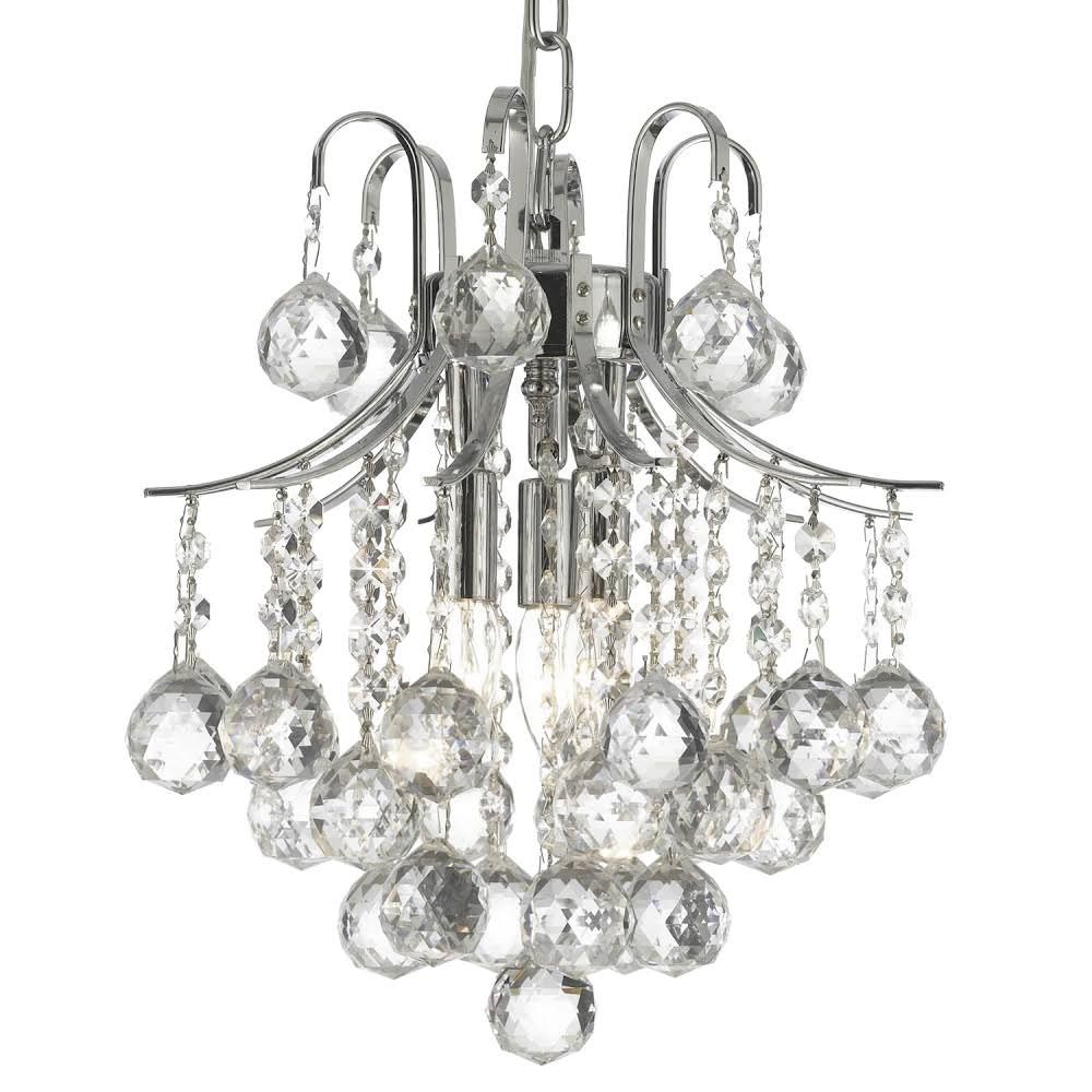 French Empire Crystal Chandelier Silver 3 Lights – Walmart For Soft Silver Crystal Chandeliers (View 13 of 15)