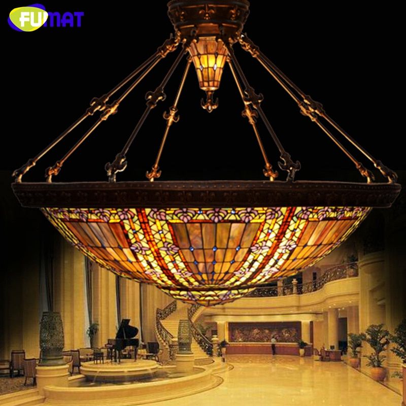 Fumat Stained Glass Chandelier European Classic Baroque Within Art Glass Chandeliers (View 3 of 15)