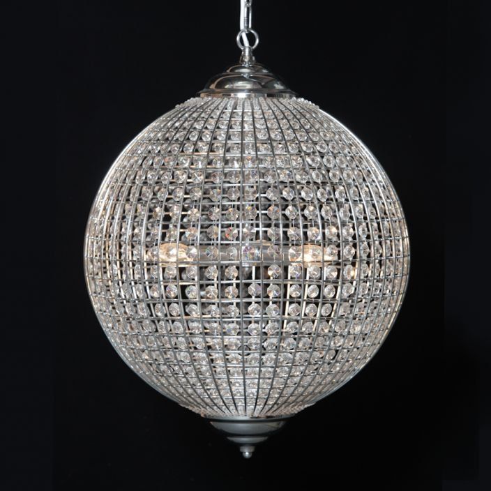 Globe Chrome Chandelier | Modern And Contemporary Lighting For Glass And Chrome Modern Chandeliers (View 4 of 15)