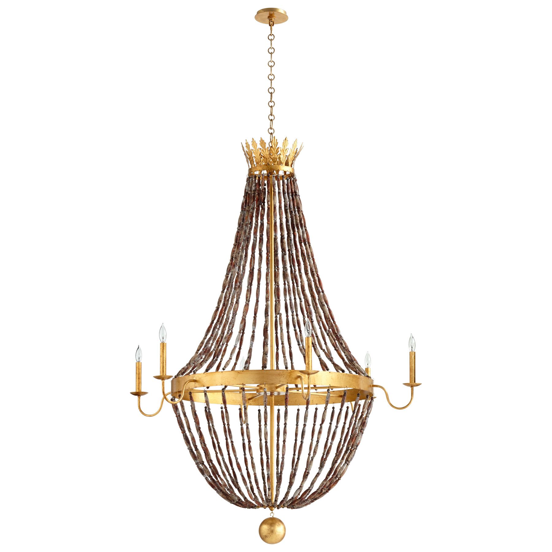 Gold Leaf Chandelier With Silver Leaf Chandeliers (Photo 7 of 15)