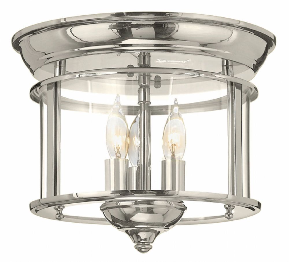 Hinkley 3473pn Gentry Polished Nickel Ceiling Light With Regard To Polished Nickel And Crystal Modern Pendant Lights (View 3 of 15)