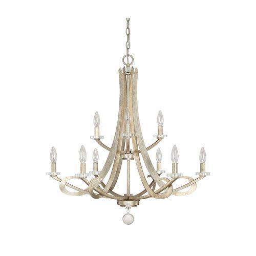 Hutton Winter Gold Nine Light Chandelier Without Shades Inside Winter Gold Chandeliers (Photo 14 of 15)