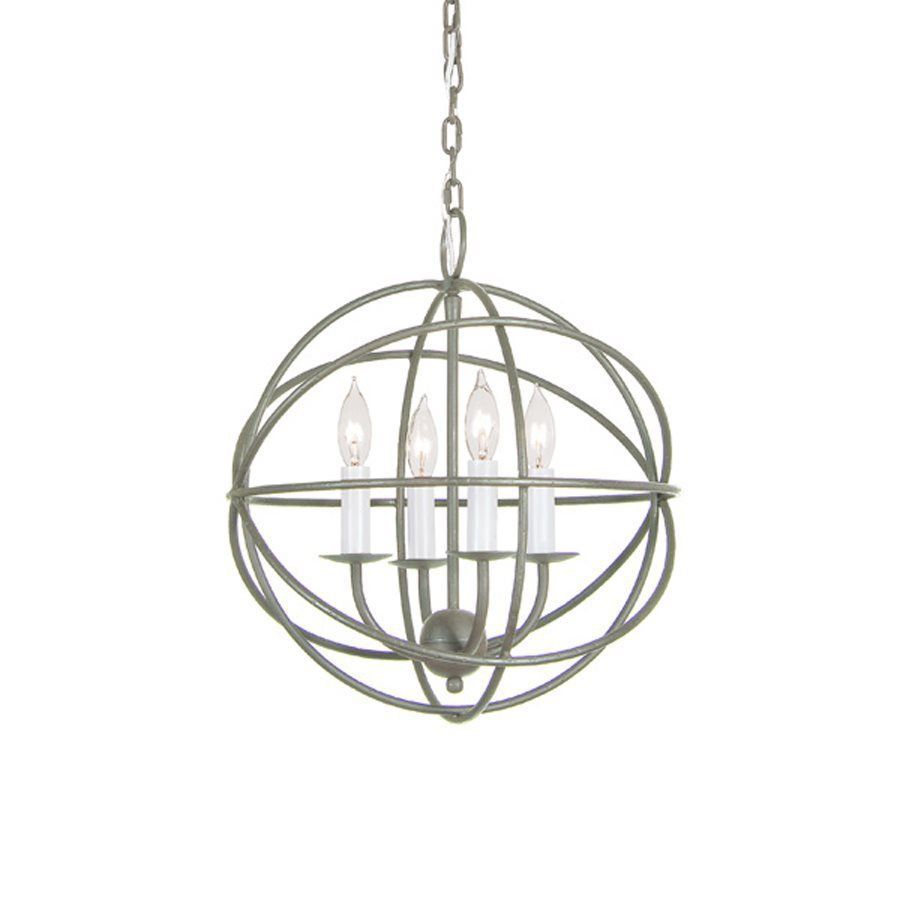 Jvi Designs 15 In 4 Light Aged Silver Vintage Globe With Ornament Aged Silver Chandeliers (View 3 of 15)