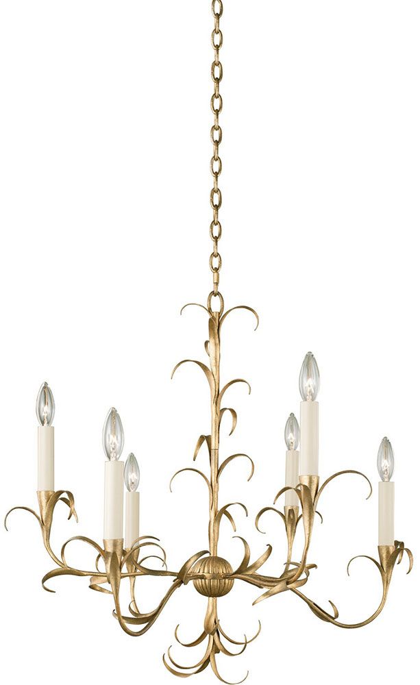 Kalco 505471ol Ainsley Oxidized Gold Leaf Chandelier Light Pertaining To Silver Leaf Chandeliers (Photo 15 of 15)