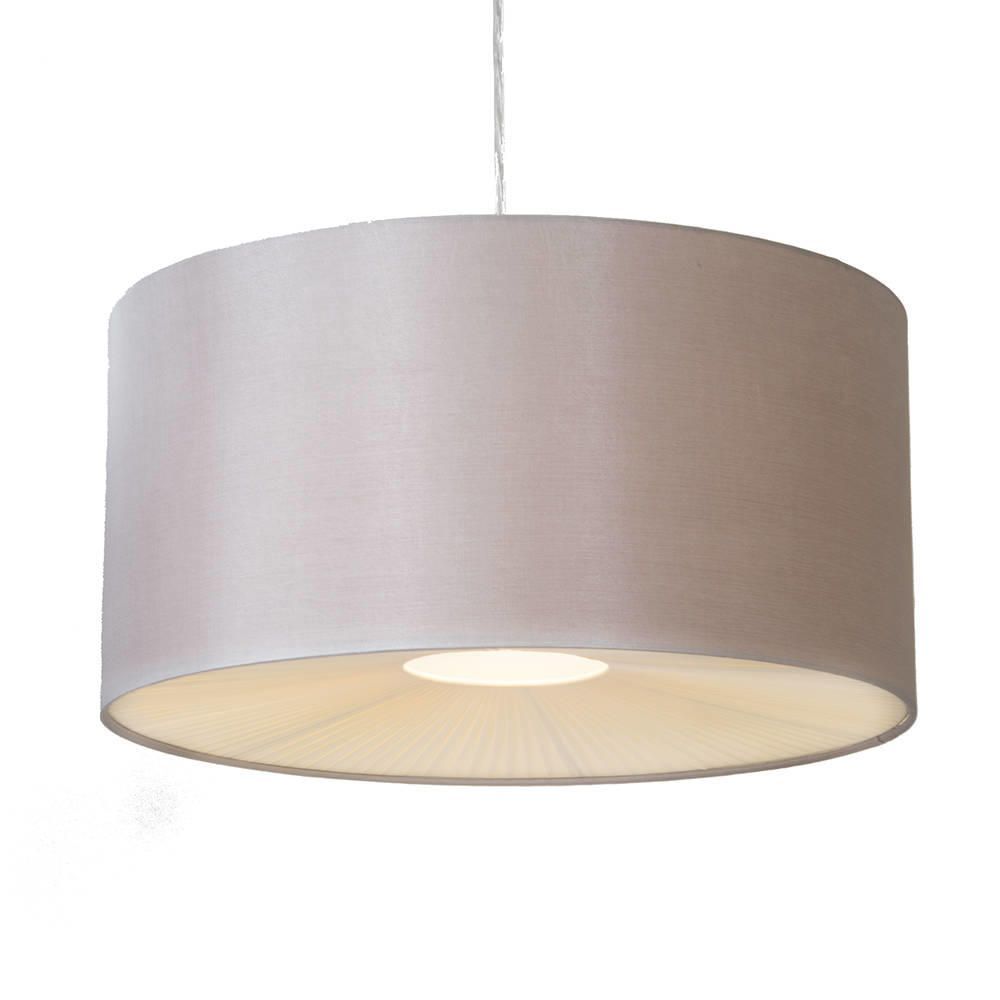 Large Ribbon Easy To Fit Ceiling Shade Drum – Mocha From Throughout Dark Mocha Ribbon Chandeliers (View 2 of 15)