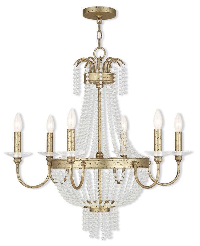 Livex Lighting 51846 28 Valentina Chandelier Hand Applied With Winter Gold Chandeliers (Photo 1 of 15)