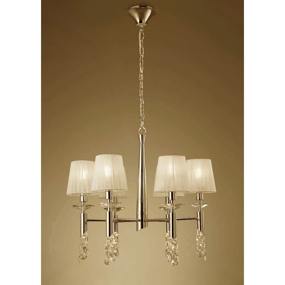 Mantra Tiffany 12 Light Adjustable Ceiling Pendant In Throughout Gold Finish Double Shade Chandeliers (Photo 15 of 15)