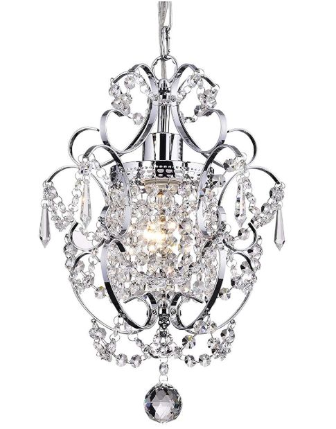 Mini Crystal Chrome Chandelier | Kosins For Walnut And Crystal Small Mini Chandeliers (View 13 of 15)