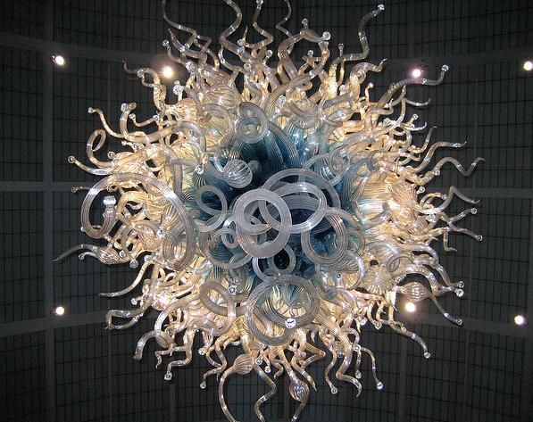 Modern Art Fantasy Table Top Twisted Glass Crystal Throughout Art Glass Chandeliers (Photo 12 of 15)