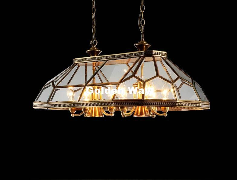 Modern Bronze Nordic Vintage Gold Brass Lamp Copper With Golden Bronze And Ice Glass Pendant Lights (Photo 10 of 15)