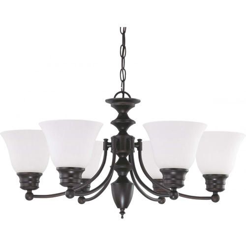 Photon 14" 6 Light Mahogany Bronze Incandescent Chandelier With Regard To Mahogany Wood Chandeliers (View 9 of 15)