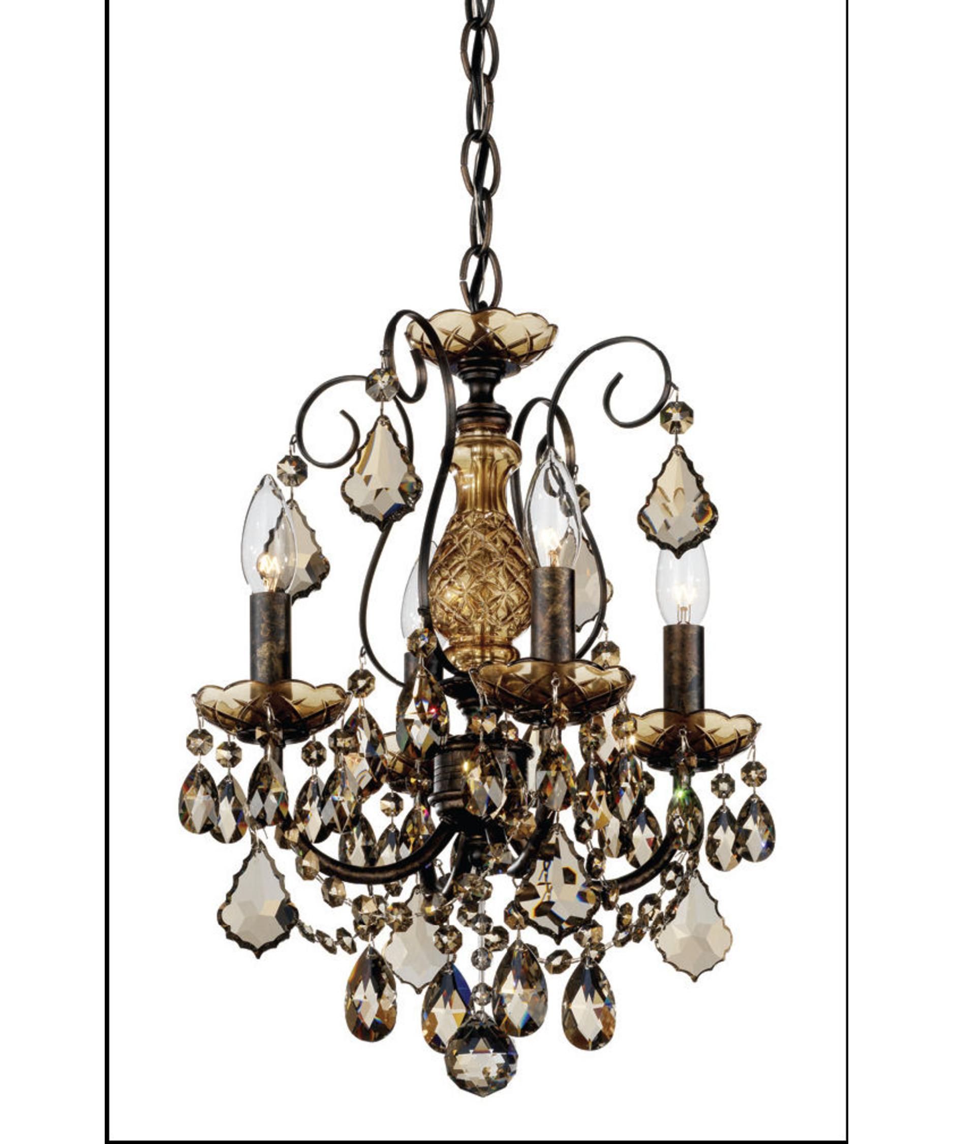 Schonbek 3648 New Orleans 12 Inch Mini Chandelier Intended For Walnut And Crystal Small Mini Chandeliers (Photo 14 of 15)
