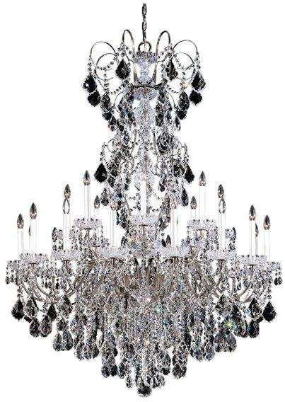 Schonbek New Orleans 24 Light Chandelier In Black Pearl Pertaining To Heritage Crystal Chandeliers (Photo 14 of 15)