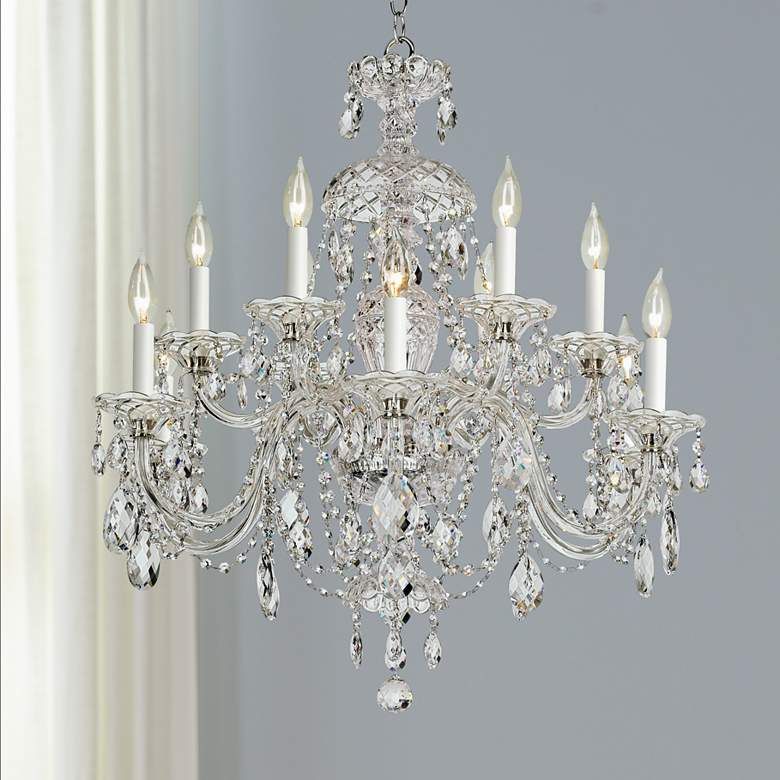 Schonbek Sterling 29"w Heritage Crystal 12 Light With Regard To Heritage Crystal Chandeliers (Photo 7 of 15)