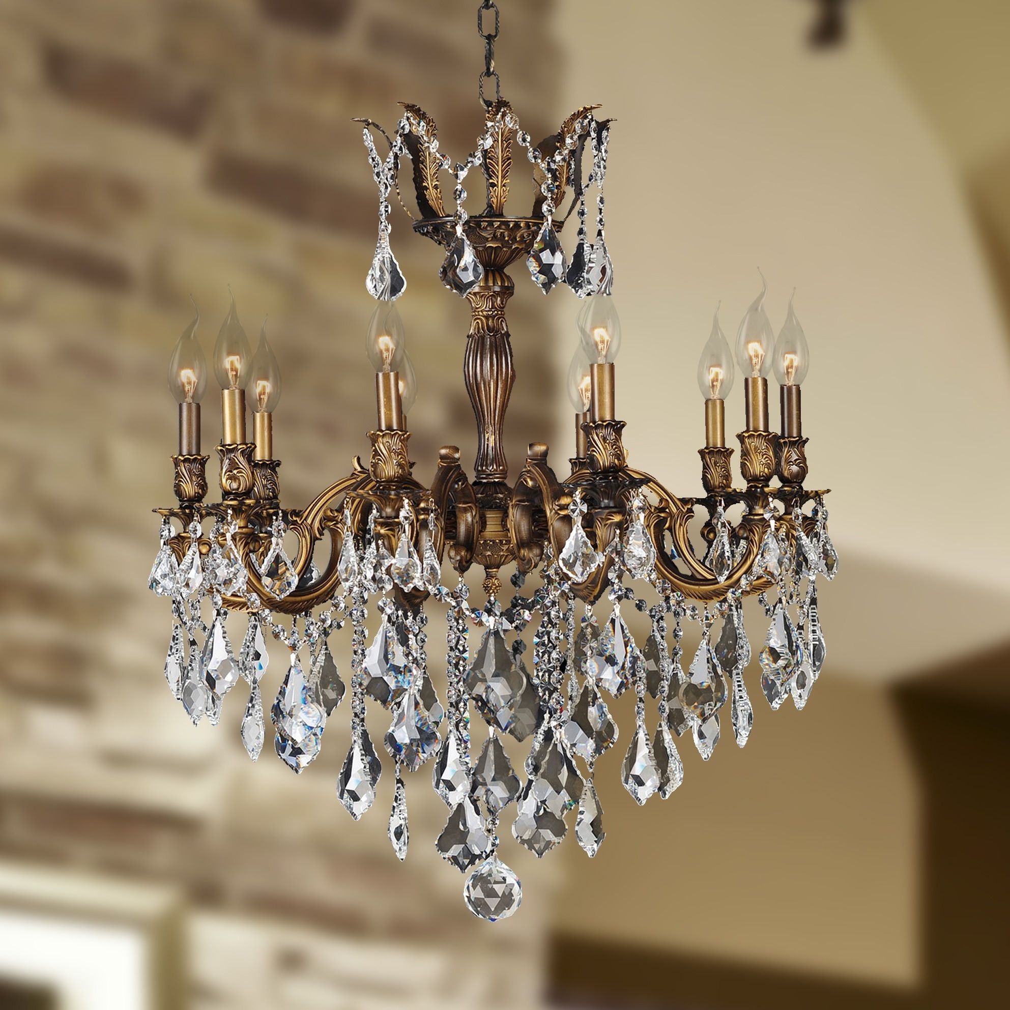 Shop Versailles Collection 10 Light Antique Bronze Finish Regarding Bronze And Crystal Chandeliers (View 5 of 15)