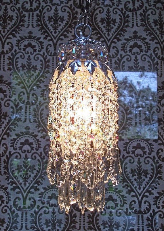Silver Shimmer Petite Crystal Chandelier Custom Order For Soft Silver Crystal Chandeliers (Photo 12 of 15)
