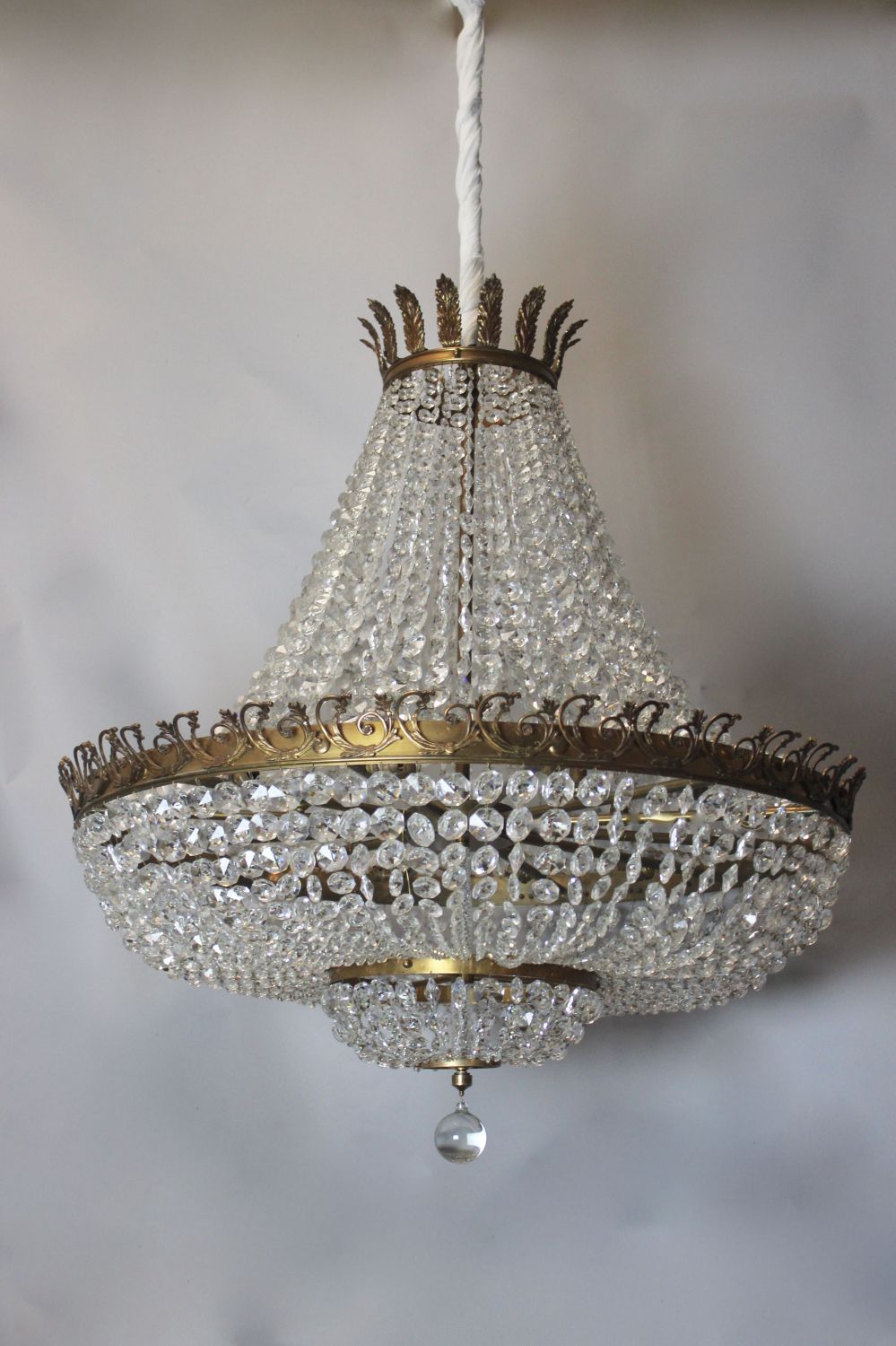 Spectacular Large Crystal Chandelier With 18 Lightpoints Pertaining To Clear Crystal Chandeliers (View 12 of 15)