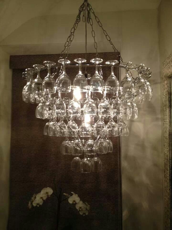 Wine Glass Chandelier | Chandelier, Wine Glass Chandelier Regarding Champagne Glass Chandeliers (View 13 of 15)