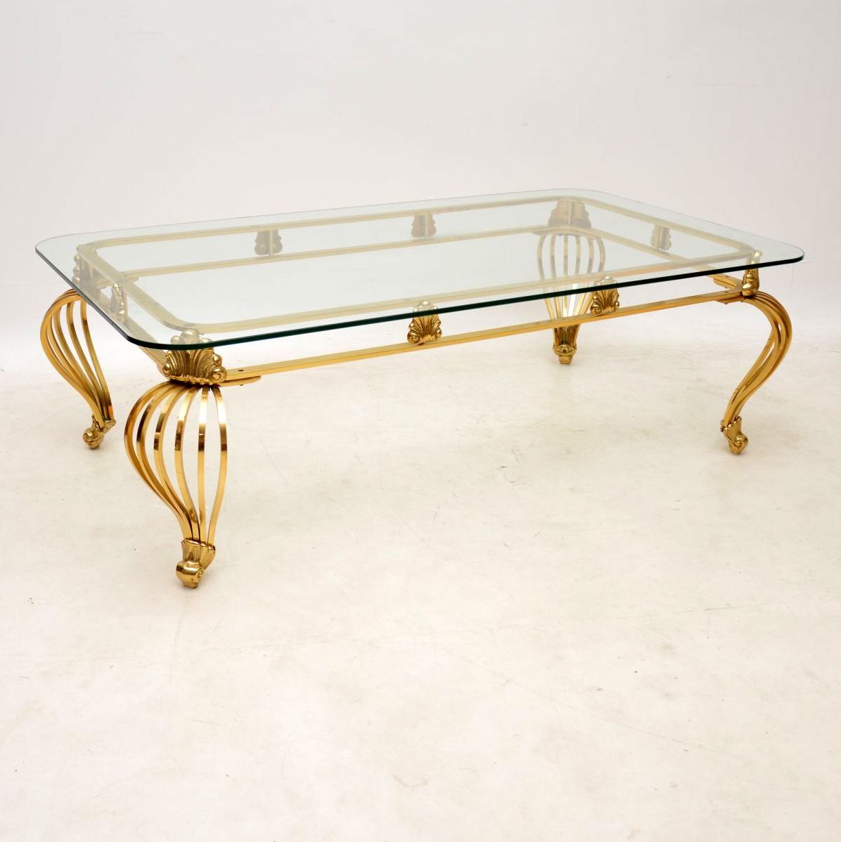 1960's Vintage French Brass Coffee Table | Interior With Vintage Coal Coffee Tables (View 10 of 15)