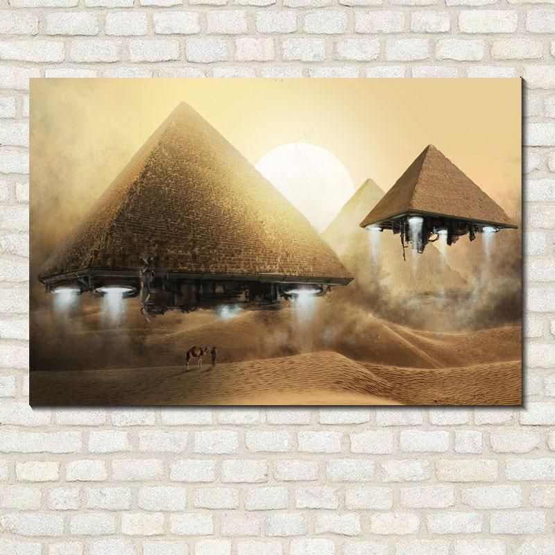 2017 Pyramid Canvas Painting Pictures Wall Art Pictures On Intended For Pyrimids Wall Art (View 9 of 15)
