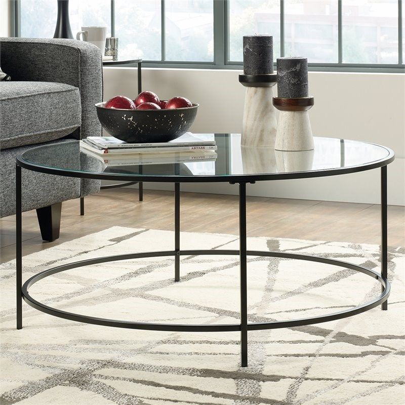 3 Piece Glass Top Coffee Table Set In Black – 2132858 Pkg Within Glass And Pewter Coffee Tables (View 2 of 15)