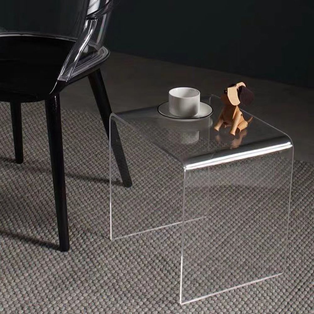 Acrylic Modern Nesting Coffee Table Clear Rectangular 3 For Clear Acrylic Coffee Tables (Photo 1 of 15)