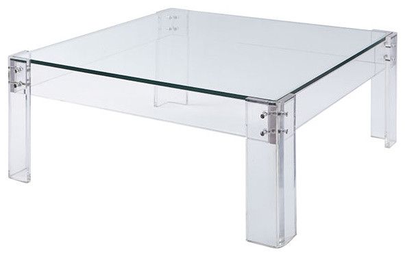 Acrylic Table With Glass, Coffee Table – Modern – Coffee Throughout Acrylic Modern Coffee Tables (View 15 of 15)
