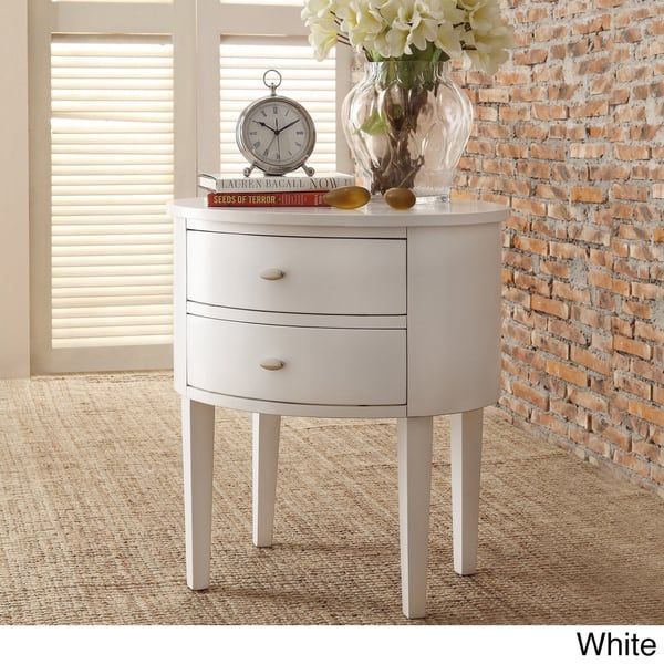 Aldine 2 Drawer Oval Wood Accent Tableinspire Q Bold Pertaining To 2 Drawer Oval Coffee Tables (Photo 14 of 15)