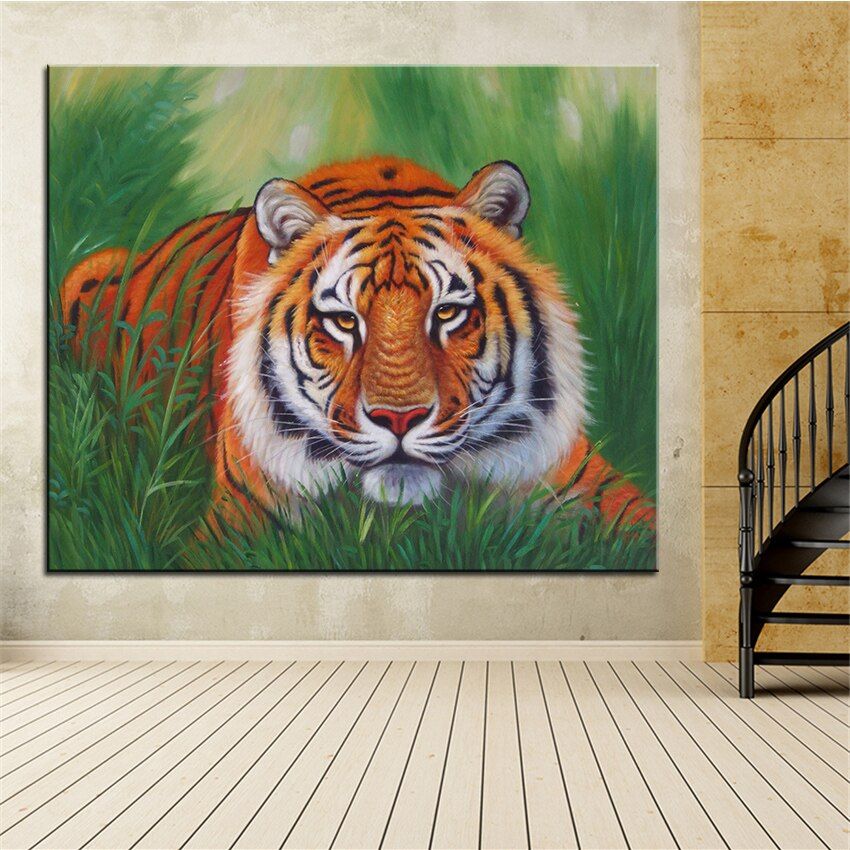 Aliexpress : Buy Wall Art, Wall Decor, Wall Painting Regarding Tiger Wall Art (View 8 of 15)