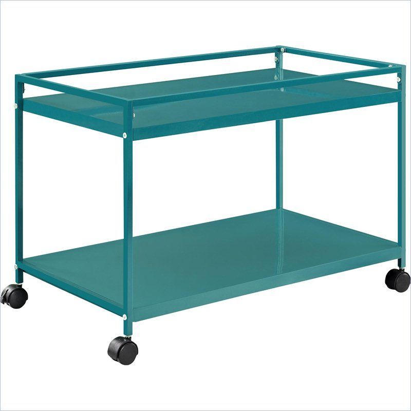 Altra Furniture Marshall 2 Shelf Rolling Coffee Table Cart Throughout 2 Shelf Coffee Tables (View 15 of 15)