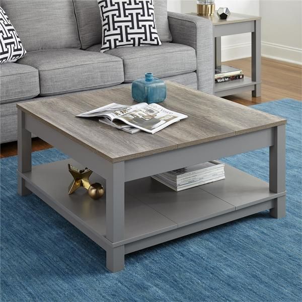 Ameriwood Home Carver Grey Coffee Table – Overstock – 14139271 Intended For Gray And Black Coffee Tables (View 3 of 15)