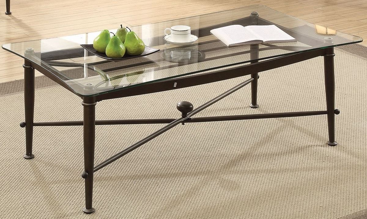 Antique Bronze Coffee Table, 720478, Coaster Furniture In Bronze Metal Rectangular Coffee Tables (View 8 of 15)