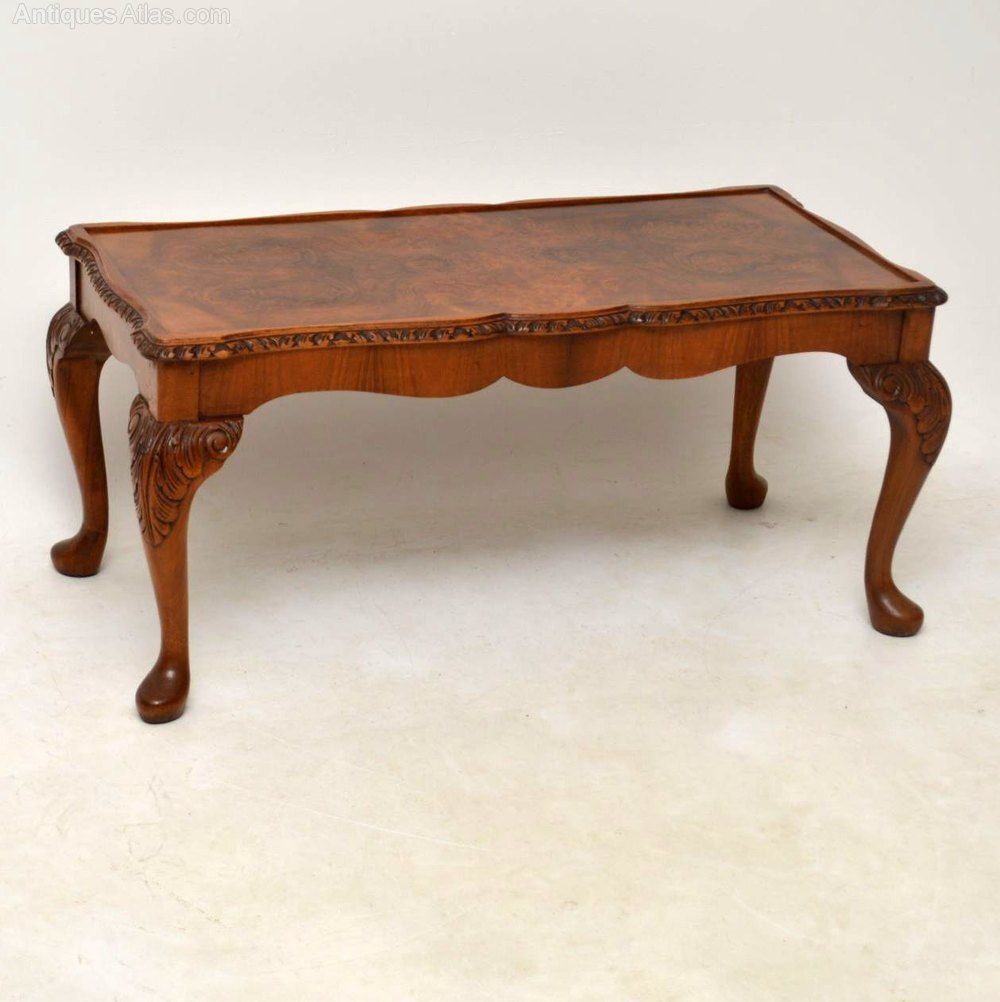 Antique Burr Walnut Coffee Table – Antiques Atlas Regarding Antique Blue Wood And Gold Coffee Tables (View 15 of 15)